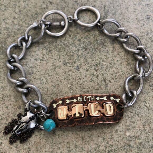 Bohemian copper toggle bracelet WITH WILD - Picture 2 of 5